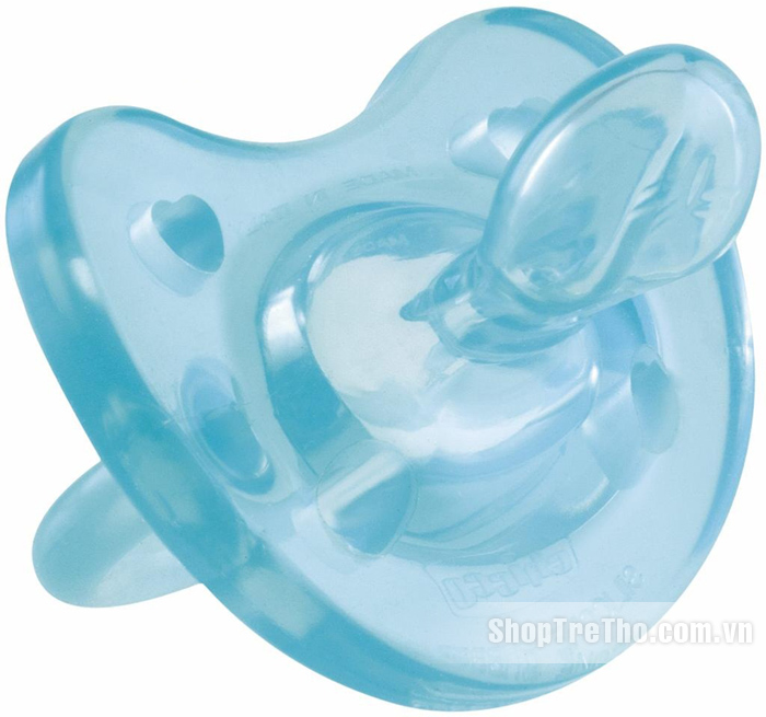 Ty ngậm Silicone Chicco Physio xanh 0M+