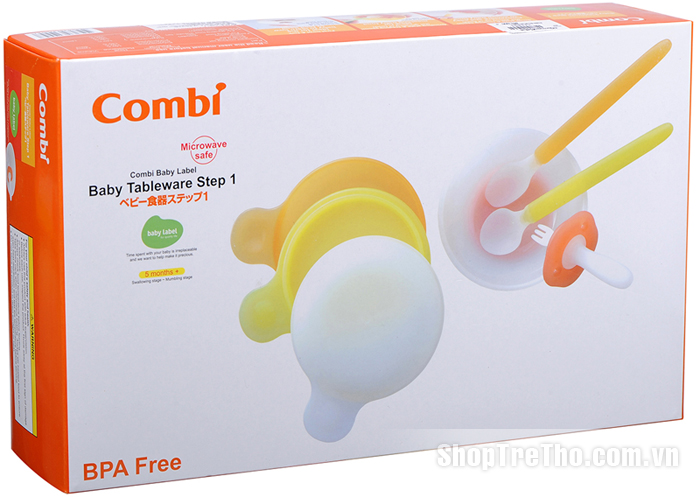 Bộ đồ tập ăn Combi bước 1 111801