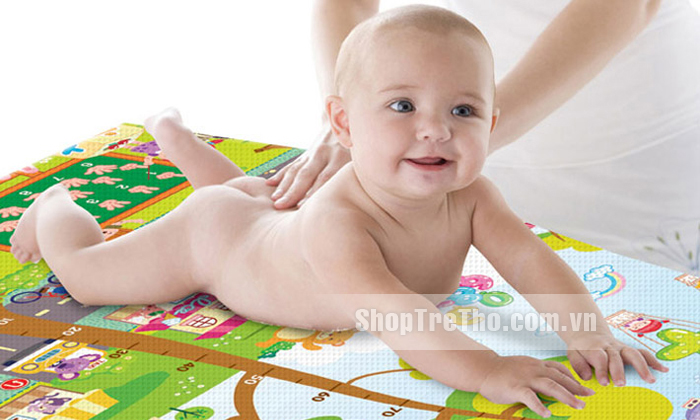 Thảm xốp 2 mặt Dophin cho em bé (180 x 200 cm)