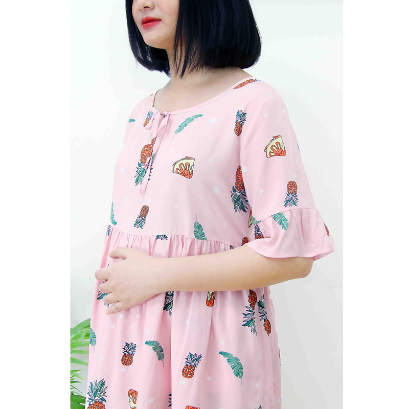 Bộ bầu lửng tole in trái cây hồng Emum