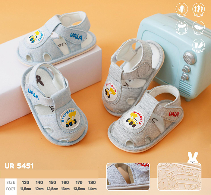 Sandal tập đi đế cao su non Uala UR5451