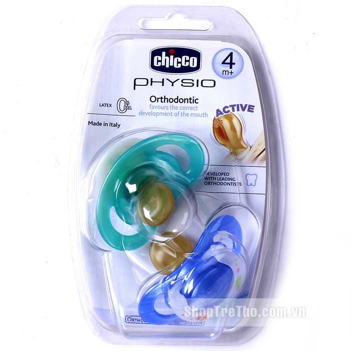 Ty ngậm cao su Physio Chicco 4M+ 17550 nhiều màu