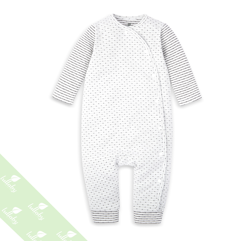 Body cài lệch dài tay kẻ ghi Lullaby NH27-19