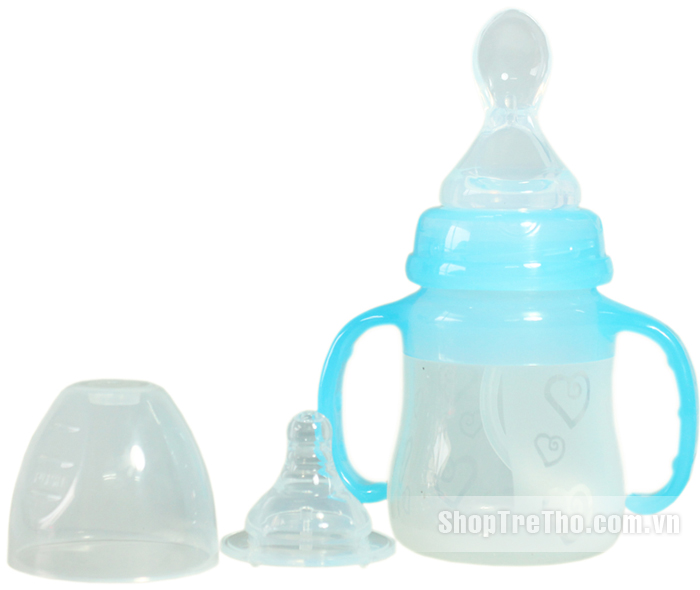 Bình thìa núm ty Babylove 150ml cổ rộng