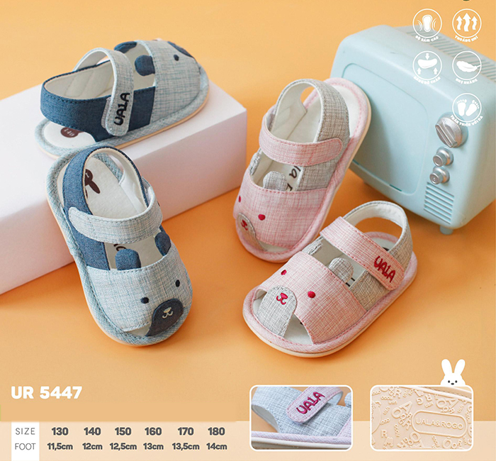 Sandal tập đi đế cao su non Uala UR5447