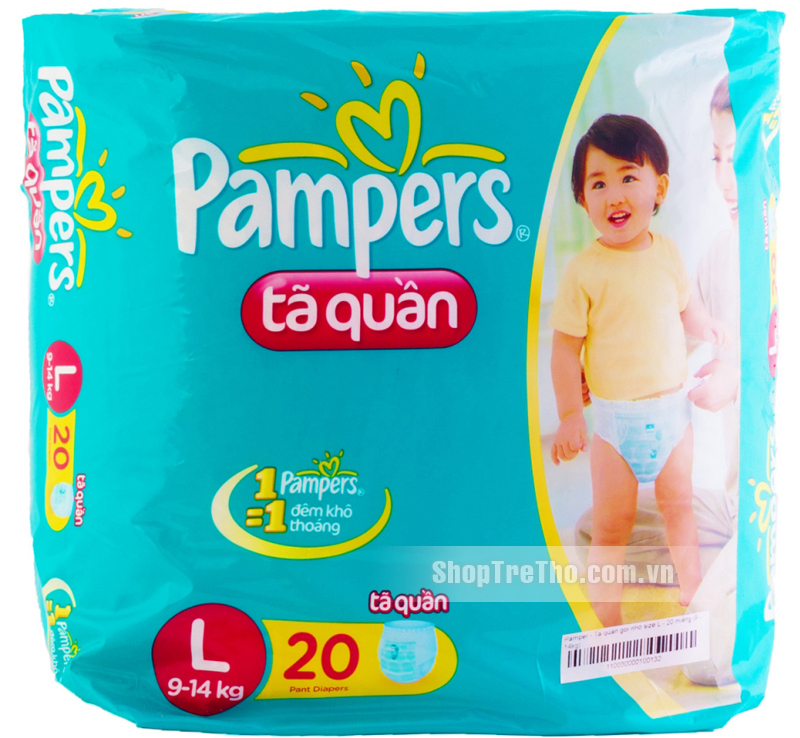 Bỉm quần Pampers L20 dành cho bé từ 9kg-14kg