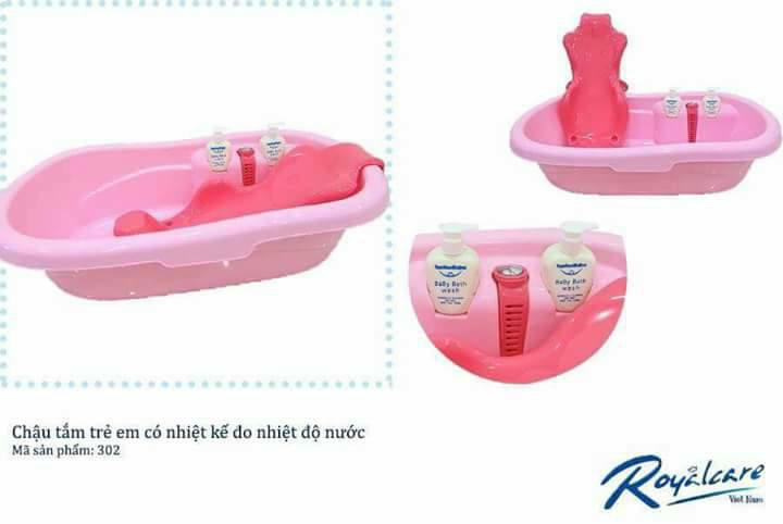 Chậu tắm trẻ em kèm nhiệt kế Royalcare RC-302