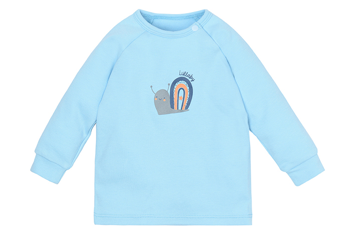 Áo dài tay Raglan bé trai Lullaby NH673P - xanh nhạt (cầu vồng) 