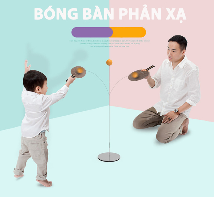 Bộ đồ chơi bóng bàn phản xạ 8117 (3+)