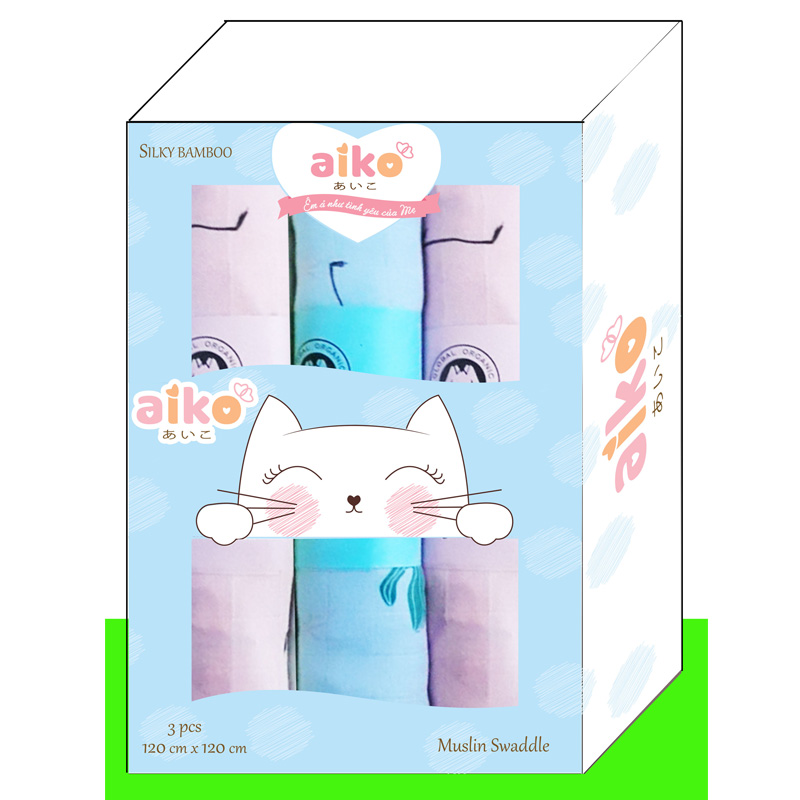 Khăn tắm sợi tre cao cấp Aiko 120x120 (bán lẻ)