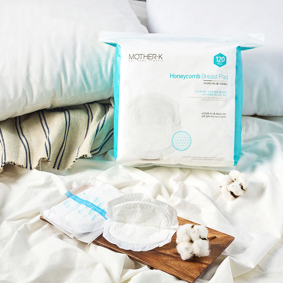 Lót thấm sữa tổ ong 3D Mother-K KM13664 (120 chiếc)