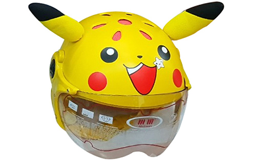 Mũ bảo hiểm trẻ em Pikachu có kính Tin Tin