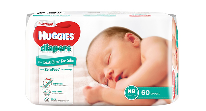 Tã dán cao cấp Huggies Platinum NB60 (<5kg)