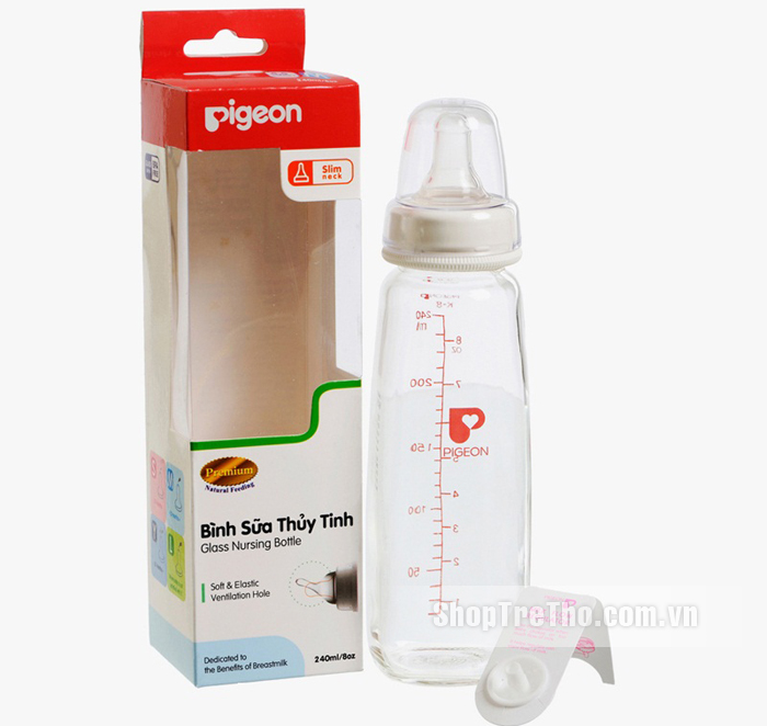 Bình sữa thủy tinh Pigeon 240ml