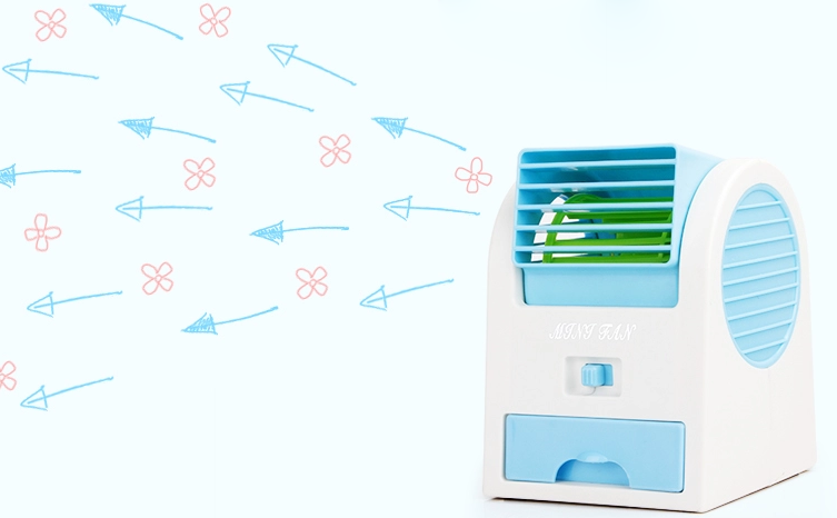 Quạt điều hòa mini để bàn 2 trong 1