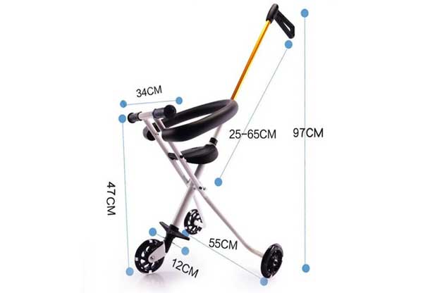 Kích thước của xe đẩy 3 bánh