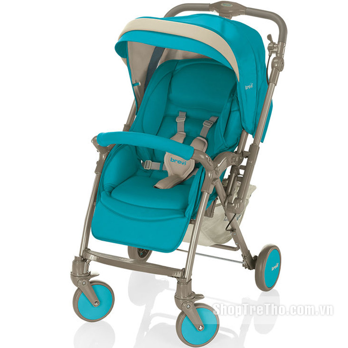 Xe đẩy hai chiều Brevi Verso cho bé màu xanh ngọc