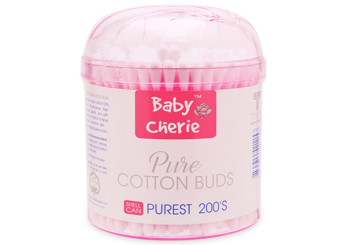 Bông tăm trẻ em Baby Cherie (200 que/hộp)
