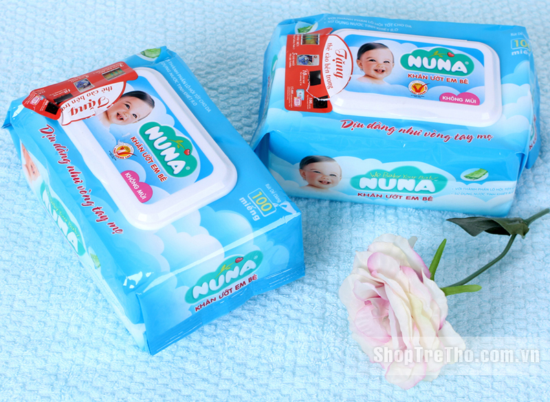 Khăn ướt Nunu Việt Nam 100 tờ không mùi