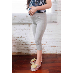Bán Quần bầu legging ngắn trơn xám lợt Emum