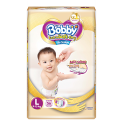 Bán Tã Bỉm quần Bobby Extra Soft Dry L56 (9-13kg)
