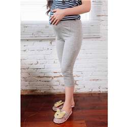 Bán Quần bầu legging ngắn trơn không túi xám lợt Emum