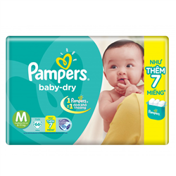 Bán Tã - bỉm dán Pampers M66 (6-11kg)