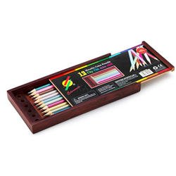 Bán Hộp gỗ 12 cây bút chì màu nhũ Colormate