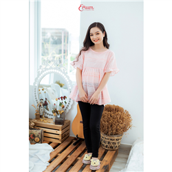 Bán Quần bầu legging dài trơn không túi đen Emum