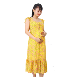 Bán Đầm bầu tay cánh tiên vàng Emum