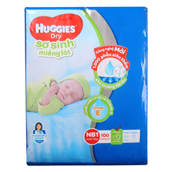 Bán Miếng lót sơ sinh Huggies NB1 - 100 miếng (<5kg)