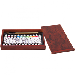 Bán Hộp gỗ 12 tuýp màu vẽ Acrylic colormate