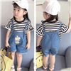Bán Bộ quần yếm áo phông bé gái (1-5T)