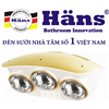 Bán Đèn sưởi nhà tắm Hans 3 bóng