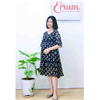 Bán Đầm bầu von cổ tim phối ren đen Emum