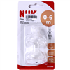 Bán Núm ty Nuk cổ rộng số 1 (silicone, đôi)