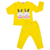 Bán Bộ quần áo cotton thêu 2 thỏ bé gái (1-7T)