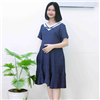 Bán Đầm bầu cổ tim sọc trắng đen Emum