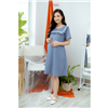 Bán Đầm bầu cổ bèo xanh da trời Emum