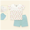 Bán Bộ cộc tay bé trai cài vai Lullaby NH02B (trắng in)
