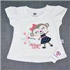 Bán Áo thun bé gái Lovemom màu trắng (thêu công chúa khỉ)