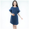 Bán Đầm bầu suông tay bèo đắp chéo xanh Emum