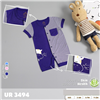 Bán Body cộc tay sợi tre trơn pha kẻ tăm Uala UR3494