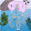 Bán Bộ thun cotton dài tay bé gái in họa tiết (1-5T)