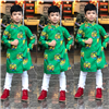 Bán Áo dài gấm chiện bé trai kiểu 2 tà (2-10T)