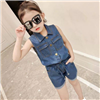 Bán Bộ quần áo jean sát nách cho bé gái (1-5T)