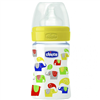 Bán Bình sữa Wellbeing Chicco 150ml (nhựa PP, núm silicone, họa tiết voi con)