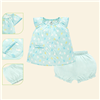 Bán Bộ chun cổ bé gái Lullaby NHT09B (xanh in thỏ)