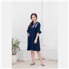 Bán Đầm bầu thêu đô trước tay bèo phối ren xanh Emum
