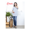 Bán Quần bầu jean dài trơn xanh wash Emum
